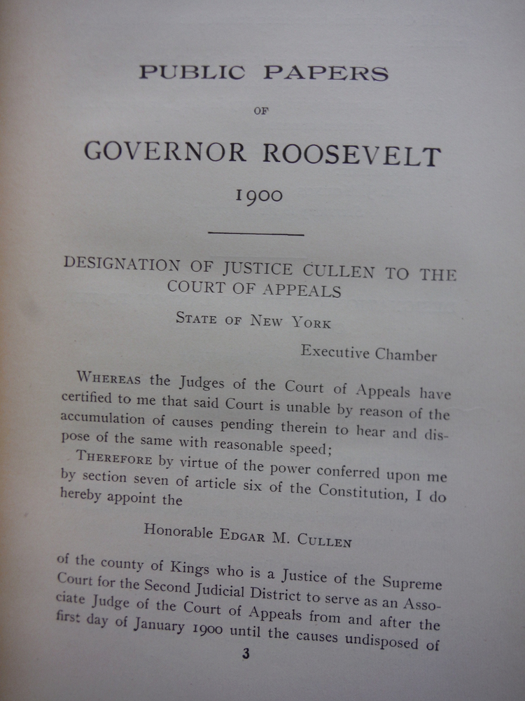 Image 2 of Public Paper of theodore Roosevelt Governor 1900