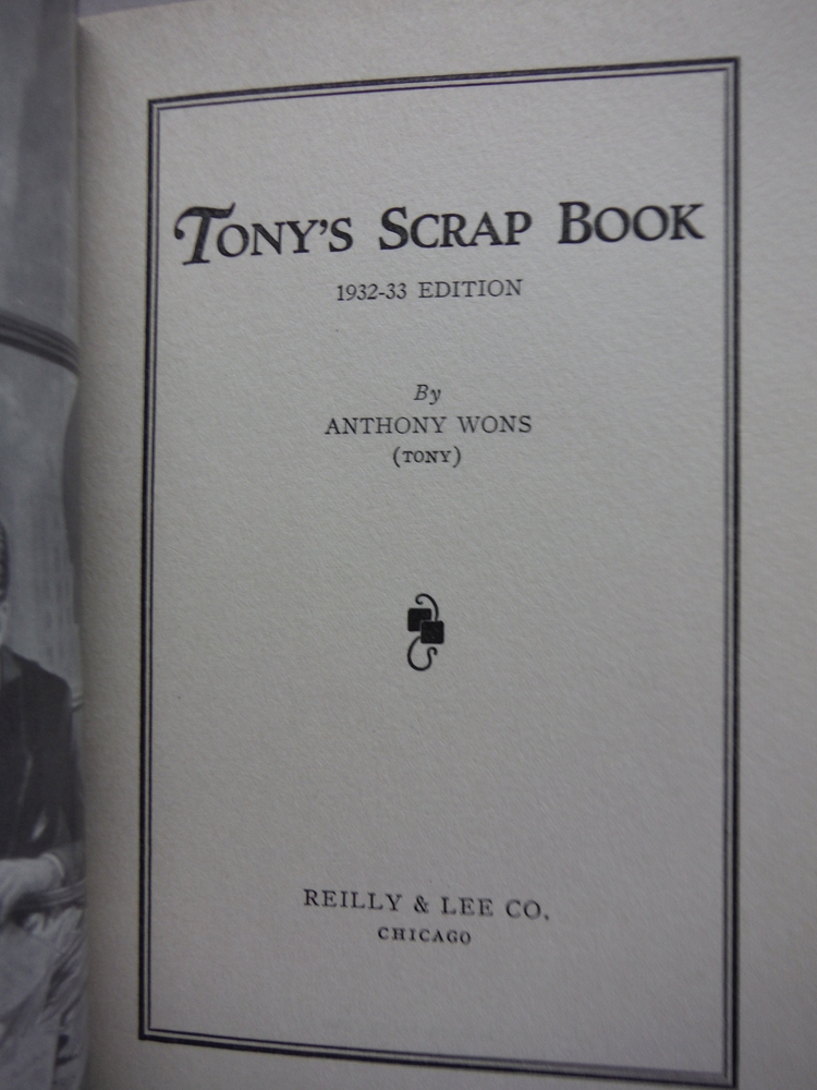 Image 1 of Tony's Scrap Book: 1932-33 Edition