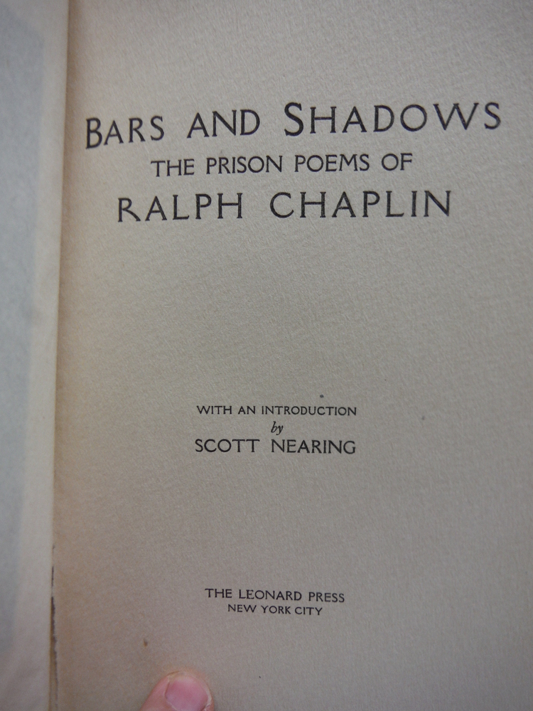 Image 1 of Bars and Shadows: The Prison Poems of Ralph Chaplin
