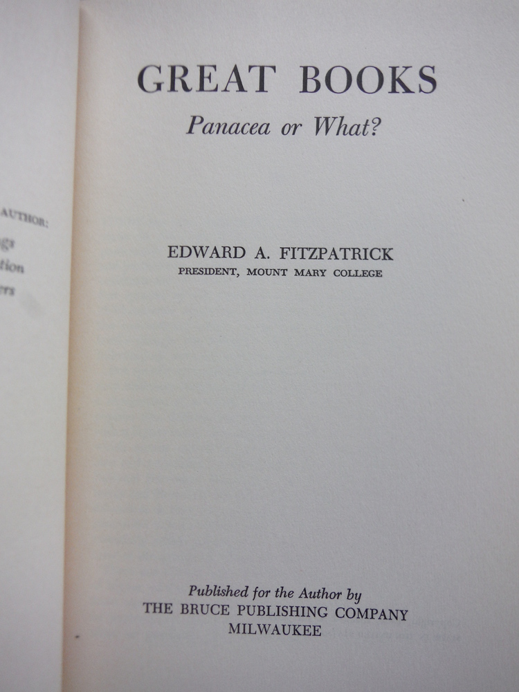 Image 2 of Great Books: Panacea Or What