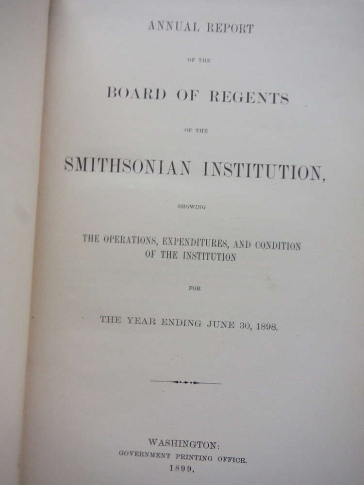 Image 1 of Annual Report of the Board of Regents of the Smithsonian Institution for Year En