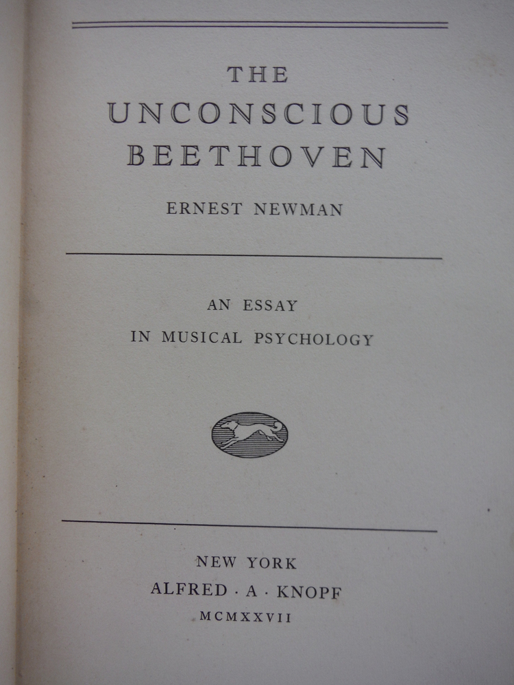 Image 1 of The Unconscious Beethoven: An Essay in Musical Psychology