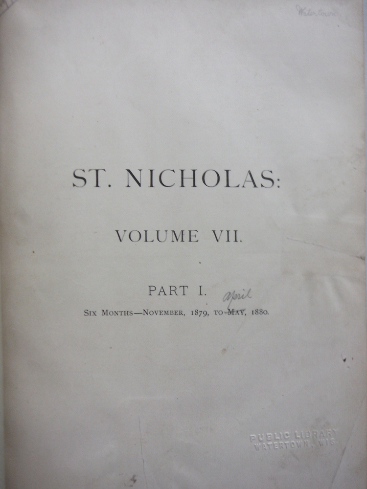 Image 1 of St. Nicholas Illustrated Magazine Volume VII - Part I (November 1879 - May 1880)