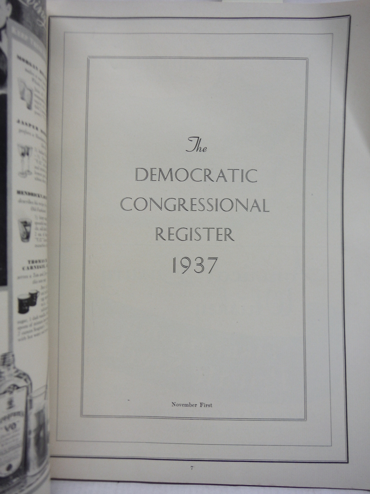 Image 1 of The Democratic Congressional Register, 1937
