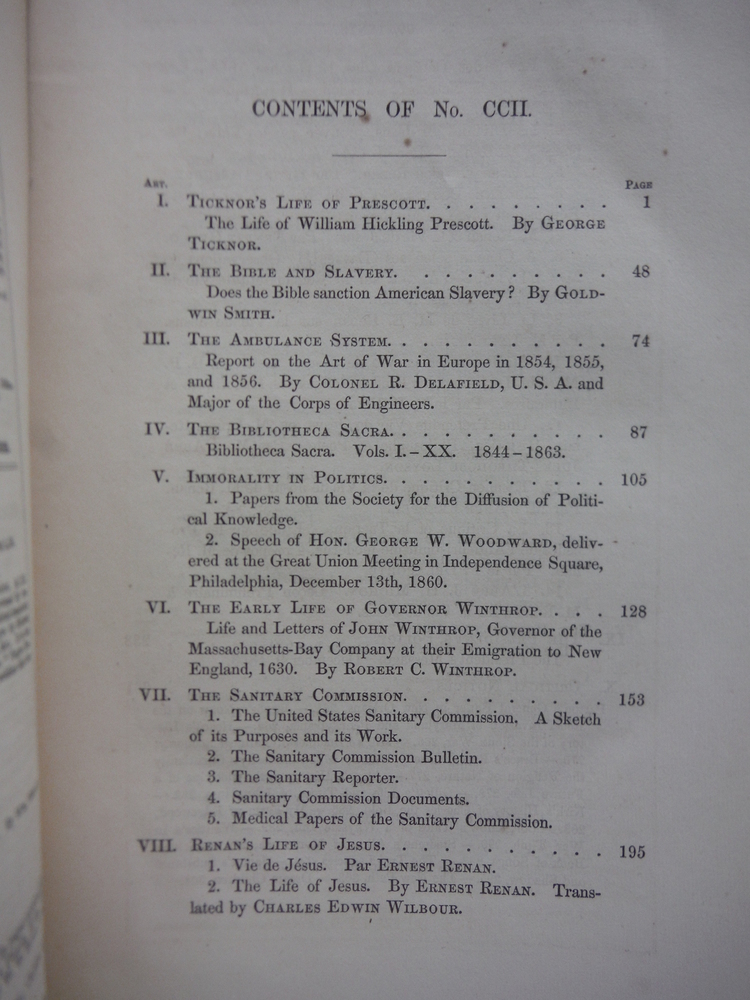 Image 1 of North American Review No. CCII January, 1864
