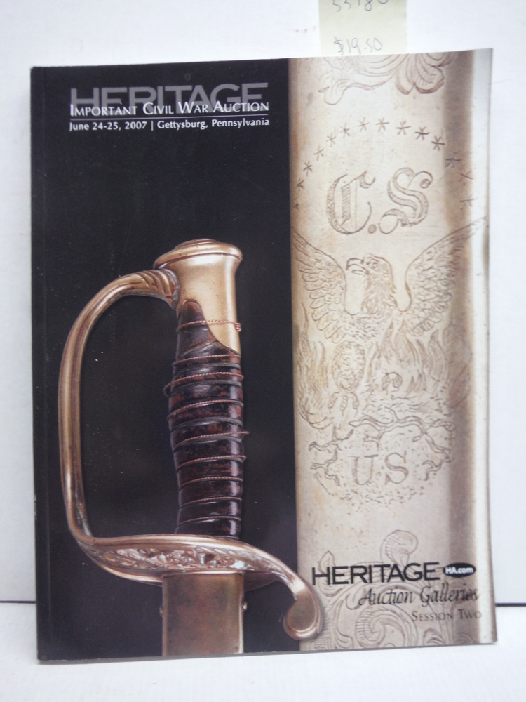 Heritage Auction Civil War #663 Custer Battle Flag supplemental catalog