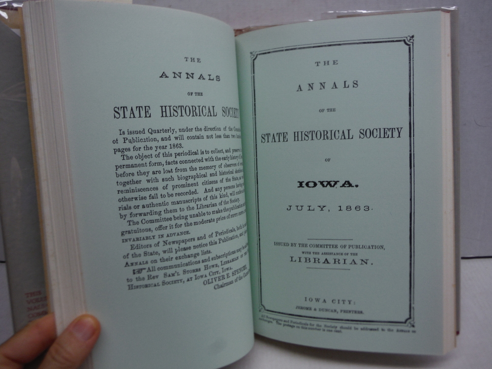 Image 1 of The Annals Of Iowa, Volume One-1863