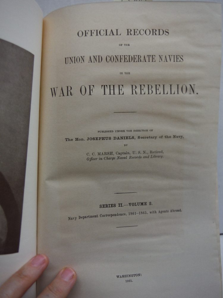 Image 1 of Official Records of the Union and Confederate Navies in the War of the Rebellion