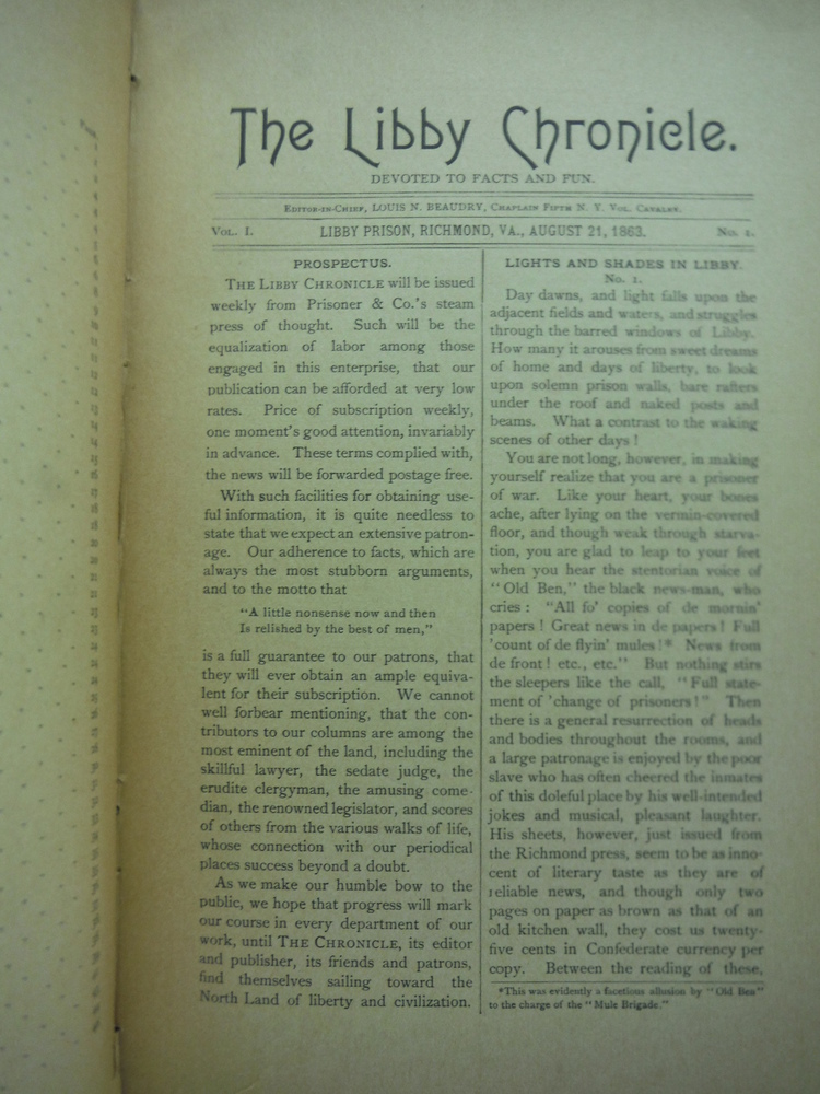 Image 3 of The Libby Chronicle: Devoted to Facts and Fun. A True Copy of the Libby Chronicl