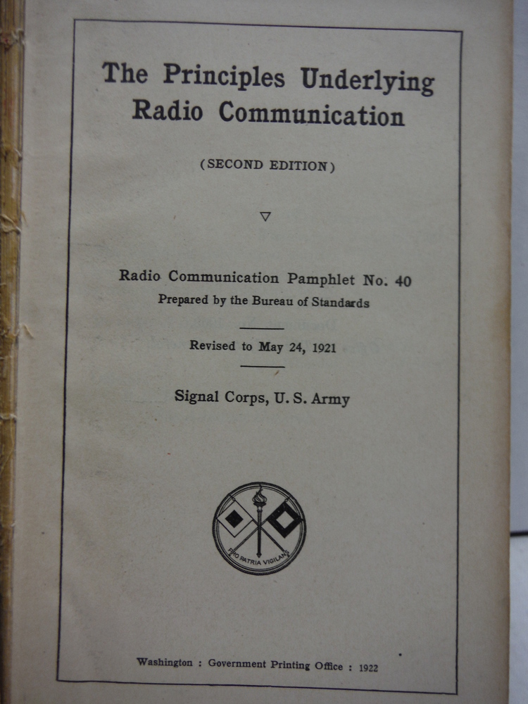 Image 1 of Principles Underlying Radio Communication, The