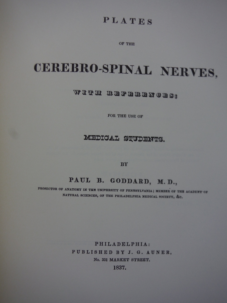 Image 1 of Plates of the Cerebro Spinal Nerves