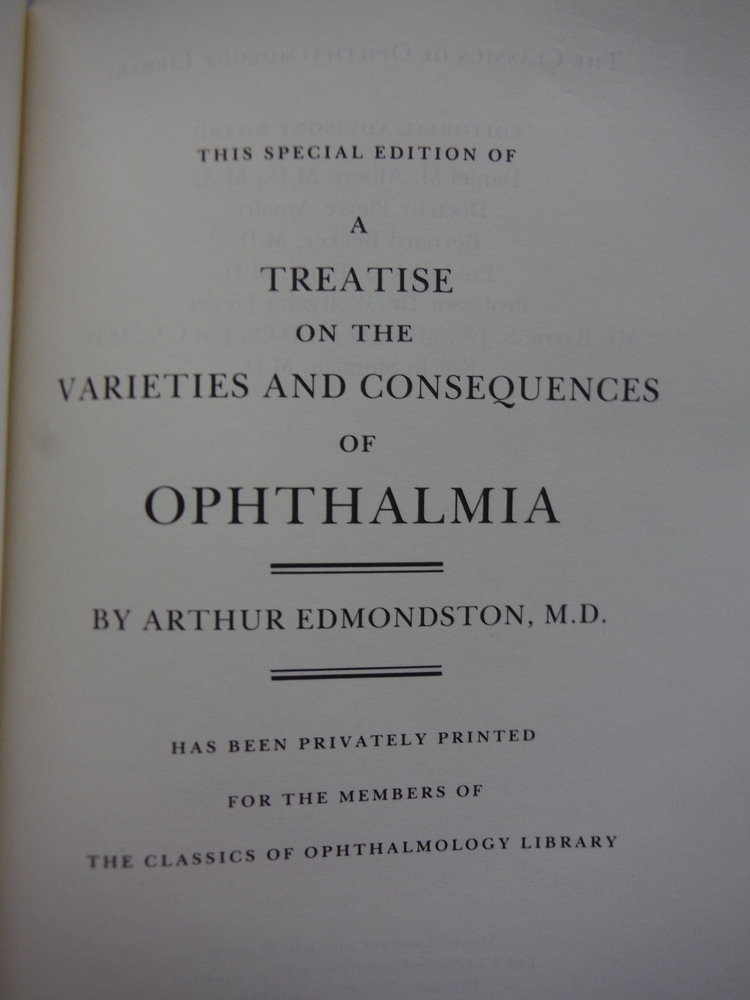 Image 1 of A Treatise on the Varieties and Consequences of Ophthalmia, with a Peliminary In