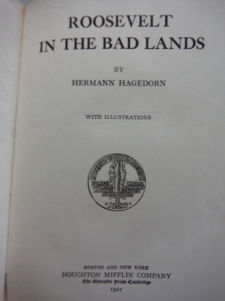 Image 1 of 1921 Vtg Biography Theodore Teddy Roosevelt in Bad Lands Rough Riders Hagedorn