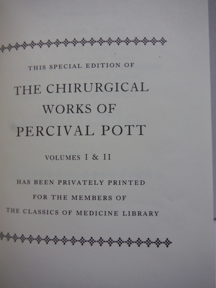 Image 1 of The chirurgical works of Percival Pott