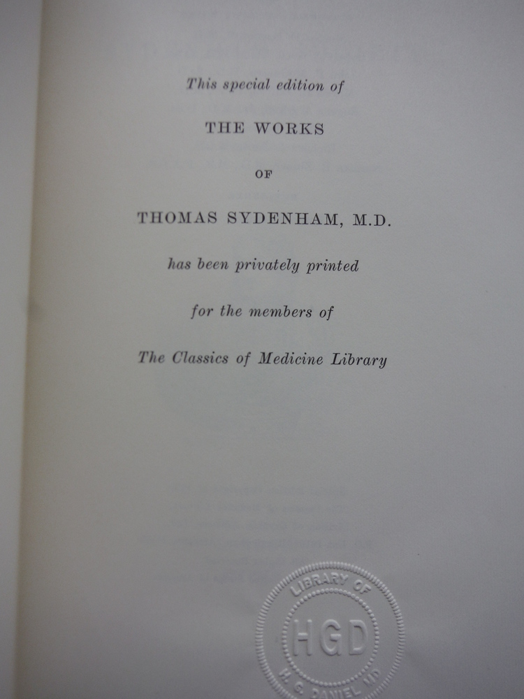 Image 1 of The Works of Thomas Sydenham