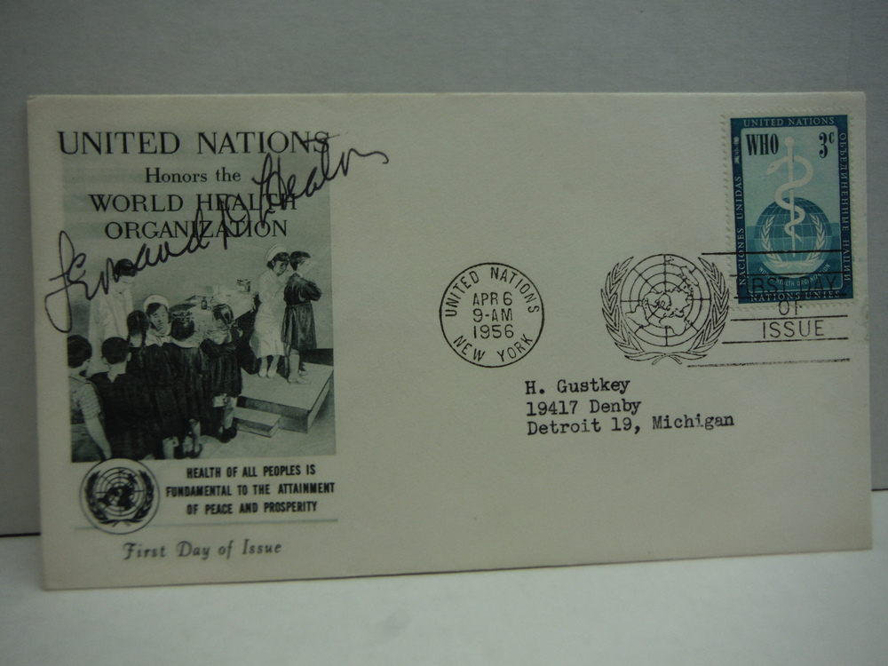 Image 0 of LEONARD HEATON signed first day cover, dated April 6, 1956.
