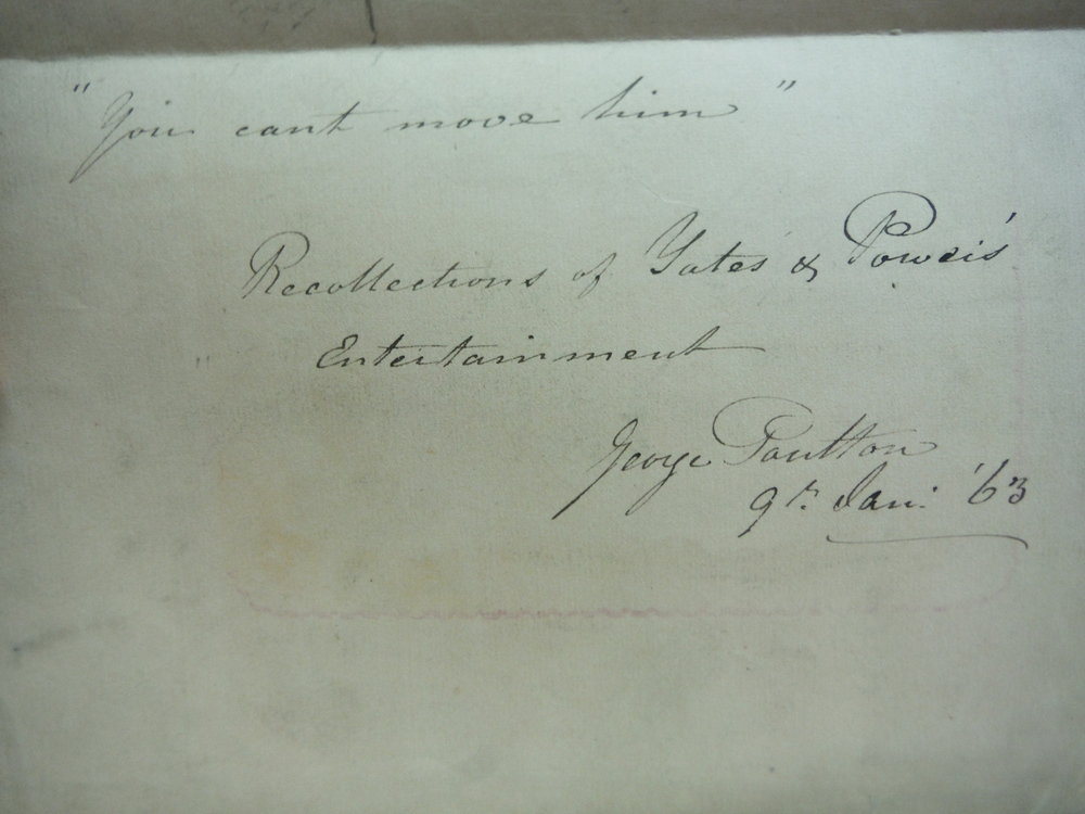 Image 1 of GERGE POULTON Signed Sketch January 9, 1863