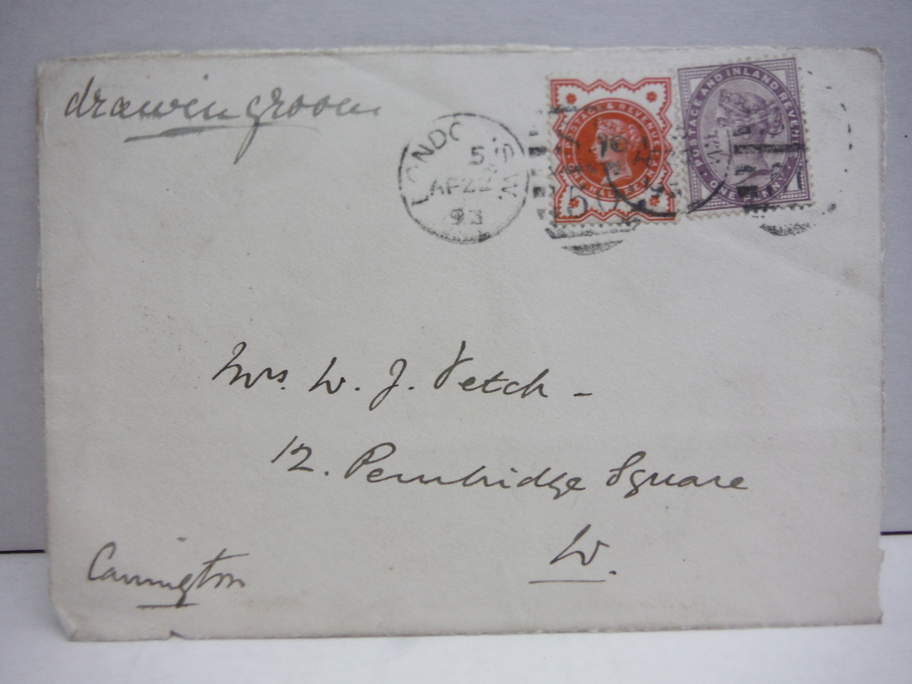 Image 0 of SIR FREDERICK CARRINGTON - singned postal envelope  (1892)