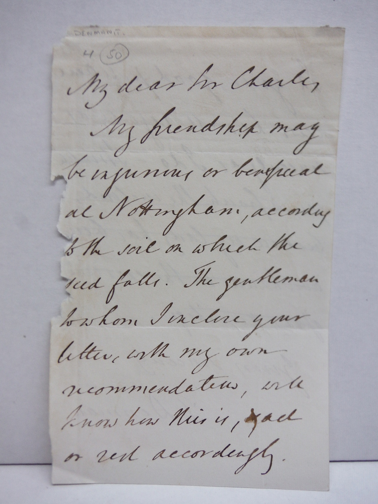 Image 1 of THOMAS DENMAN, Baron Denman Signed letter and envelope (1830)