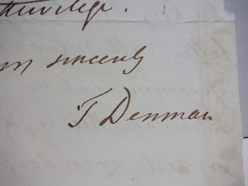 Image 2 of THOMAS DENMAN, Baron Denman Signed letter and envelope (1830)