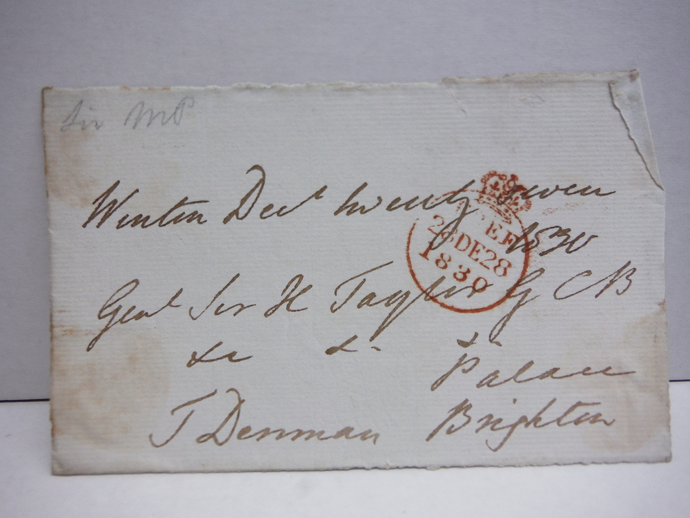 Image 3 of THOMAS DENMAN, Baron Denman Signed letter and envelope (1830)