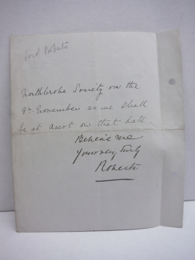 Image 1 of 1905 ORIGINAL SIGNED LETTER OF FIELD MARSHAL FREDERICK ROBERTS, FIRST EARL ROBER