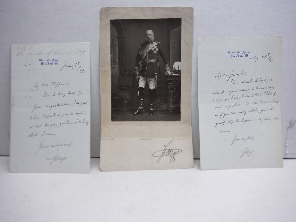 Image 0 of 1899: PRINCE GEORGE, DUKE OF CAMBRIDGE SIGNED LETTERS (2)
