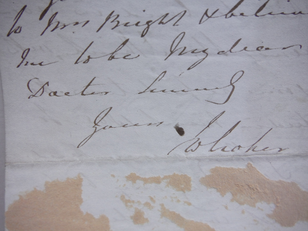 1846 JOHN WATSON CROKER HANDWRITTEN SIGNED LETTER