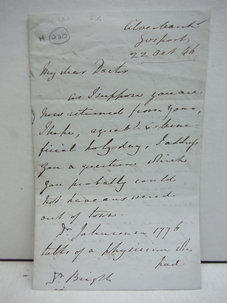 Image 2 of 1846 JOHN WATSON CROKER HANDWRITTEN SIGNED LETTER