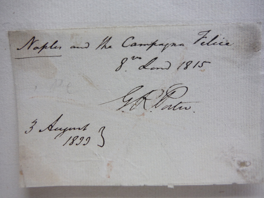 1833 GEORGE RICHARDSON PORTER - SIGNED HANDWRITTEN NOTE