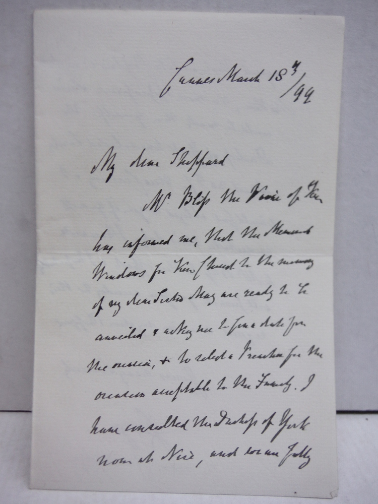 Image 1 of 1899: GEORGE WILLIAM FREDERICK CHARLES, 2ND DUKE OF CAMBRIDGE - TWO PAGE  HANDWR