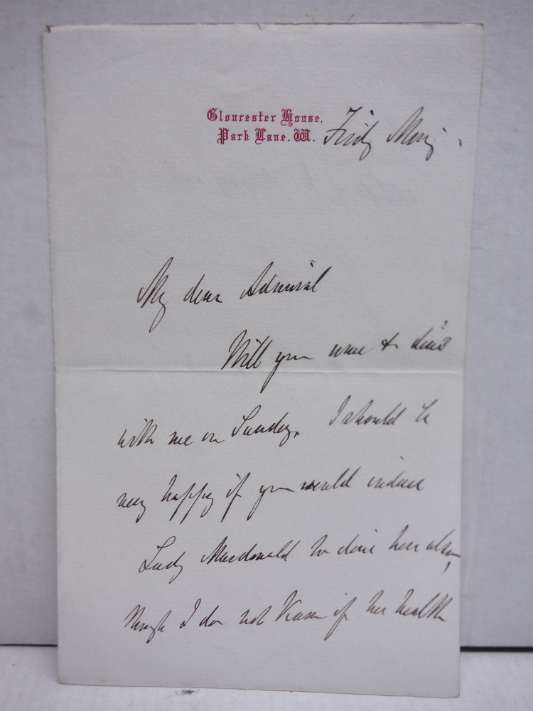 Image 0 of 1899: GEORGE WILLIAM FREDERICK CHARLES, 2ND DUKE OF CAMBRIDGE - TWO PAGE  HANDWR