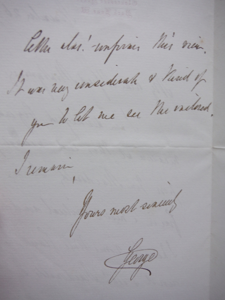 Image 4 of 1881: GEORGE WILLIAM FREDERICK CHARLES, 2ND DUKE OF CAMBRIDGE - TWO PAGE  HANDWR