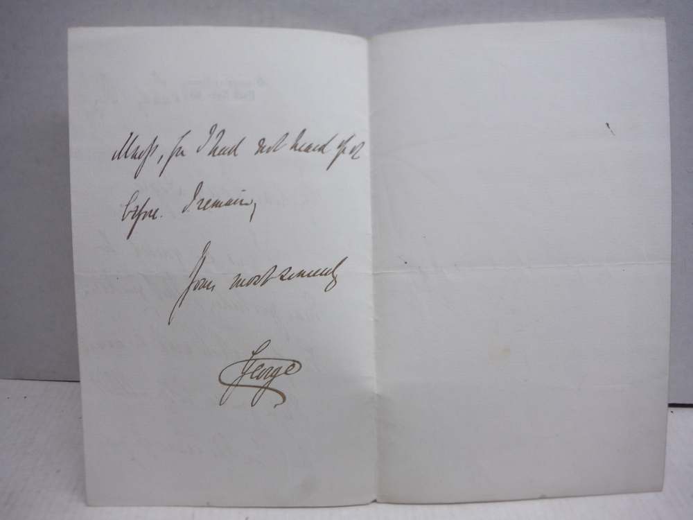 Image 2 of GEORGE WILLIAM FREDERICK CHARLES, 2ND DUKE OF CAMBRIDGE - TWO PAGE  HANDWRITTEN 