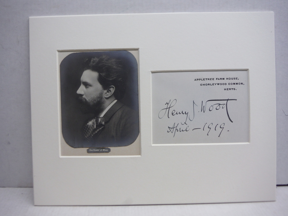 1919: SIR HENRY J. WOOD AUTOGRAPH AND PICTURE