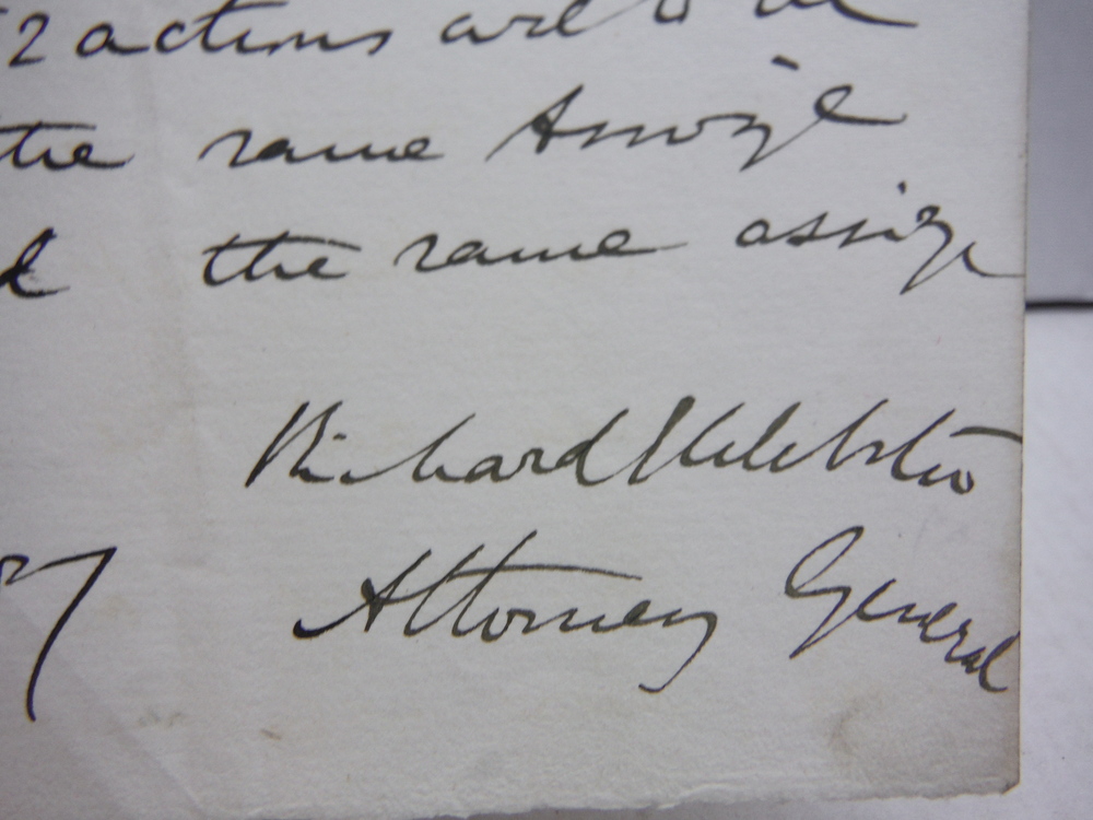 Image 2 of 1887: RICHARD EVERARD WEBSTER, 1ST VISCOUNT ALVERSTONE SIGNED LEGAL OPINION