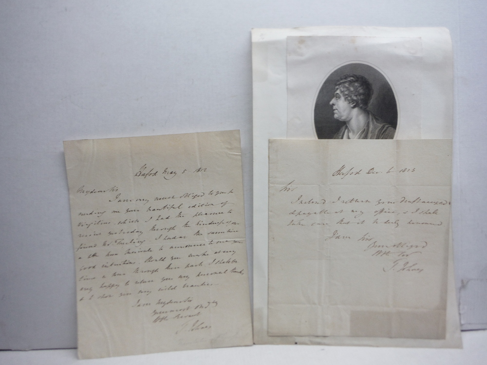 Image 0 of 1812: THOMAS JOHNES TWO HANDWRITTEN LETTERS