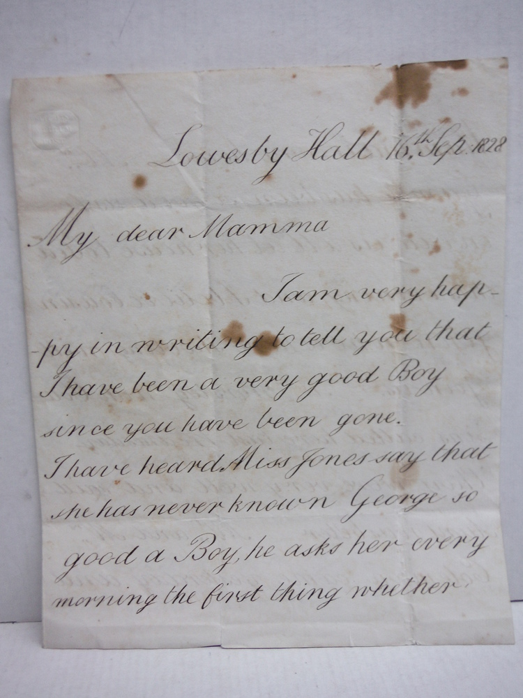 Image 0 of 1828: LADY FOWKE - LETTER FROM SON