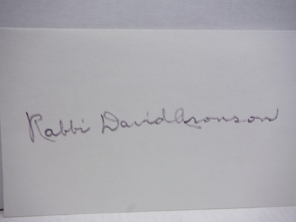 Image 1 of Rabbi David Aronson - Autographs (2)