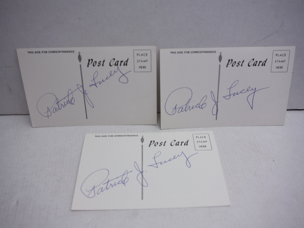 Image 0 of PATRICK LUCEY, GOVERNOR AUTOGRAPHS (3)
