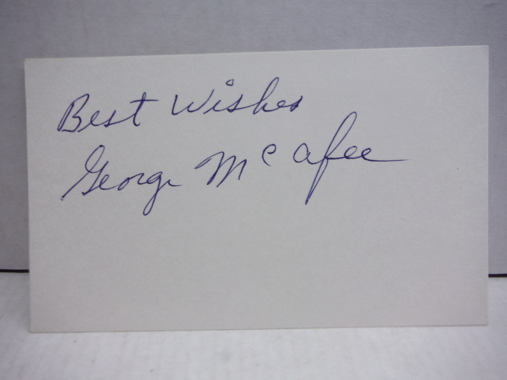 Image 0 of GEORGE McAFEE, FOOTBALL PLAYER AUTOGRAPH