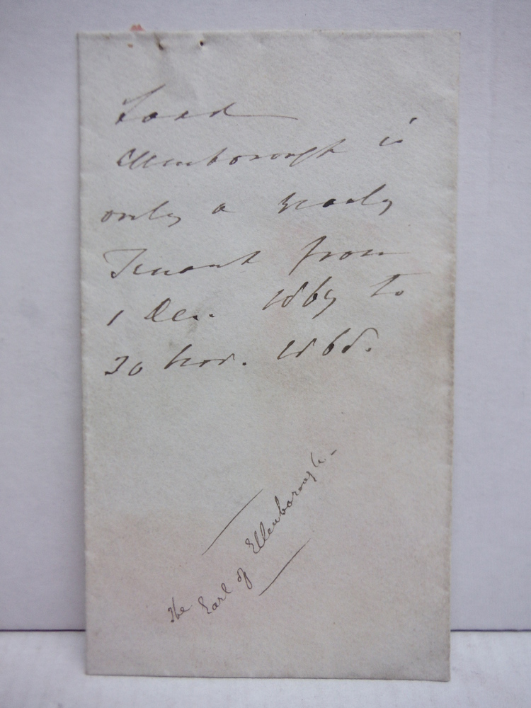 Image 0 of 1866: EDWARD, EARL OF ENNENBOROUGH SIGNED ENVELOPEELLENBOROUGH SIGNED POSTAL PAN