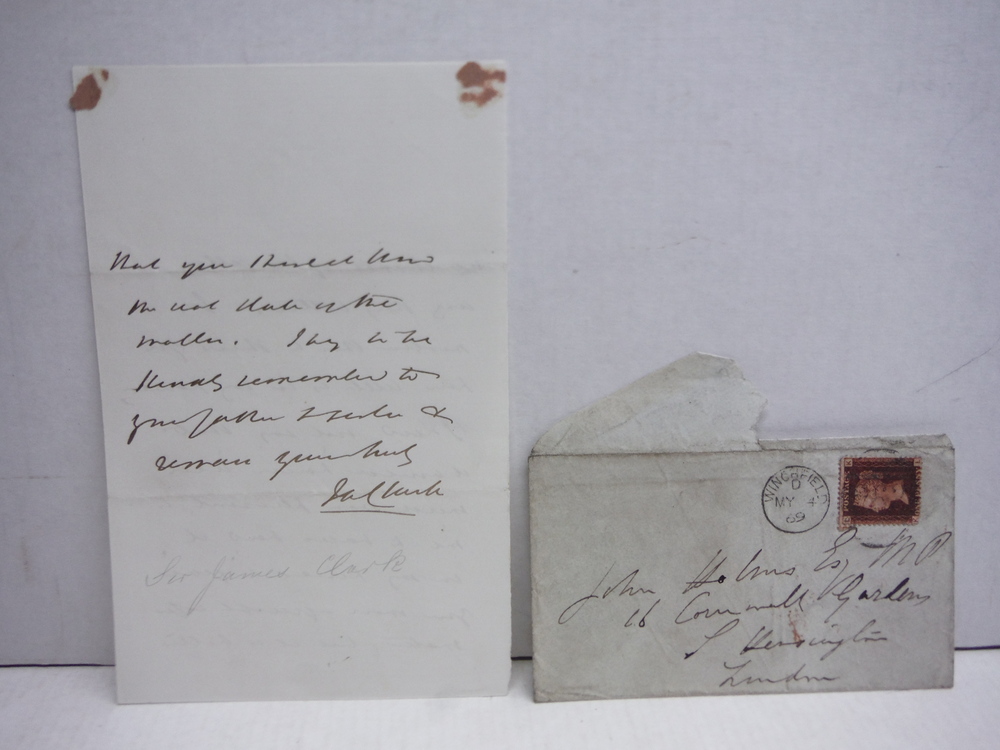 Image 0 of 1869: SIR CHARLES MANSFIELD CLARKE - PHYSICIAN AUTOGRAPH