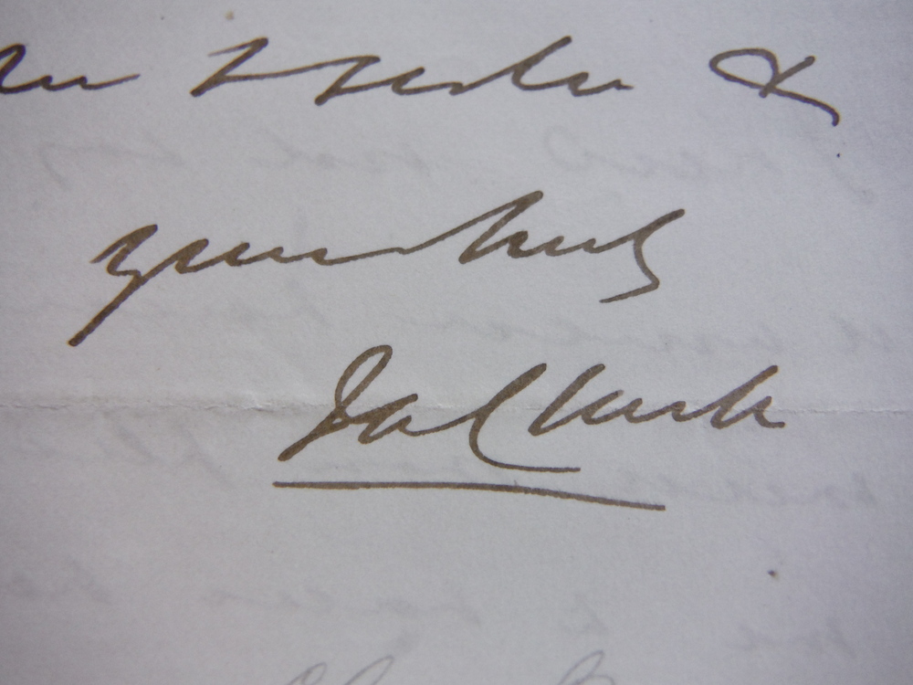 Image 1 of 1869: SIR CHARLES MANSFIELD CLARKE - PHYSICIAN AUTOGRAPH