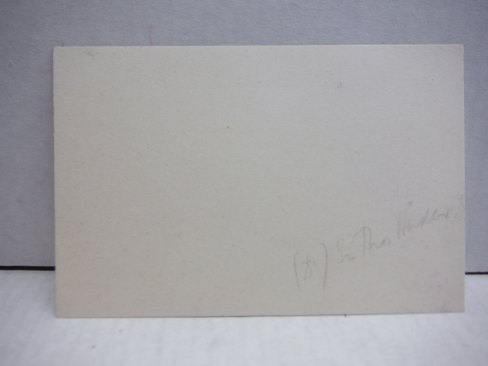 Image 1 of 1929: THOMAS JEEVES HORDER : PHYSICIAN AUTOGRAPH