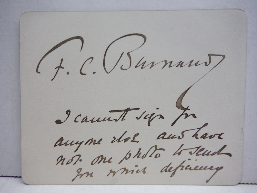 Image 0 of SIR FRANCIS COWLEY BURNARD - PUNCH EDITOR AUTOGRAPHED CARD