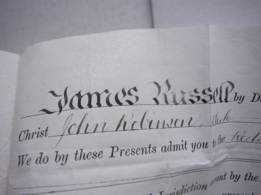 Image 1 of 1885: JAMES RUSSEL, BISHOP OF ELY, SIGNED AND SEALED VELUM DOCUMENT