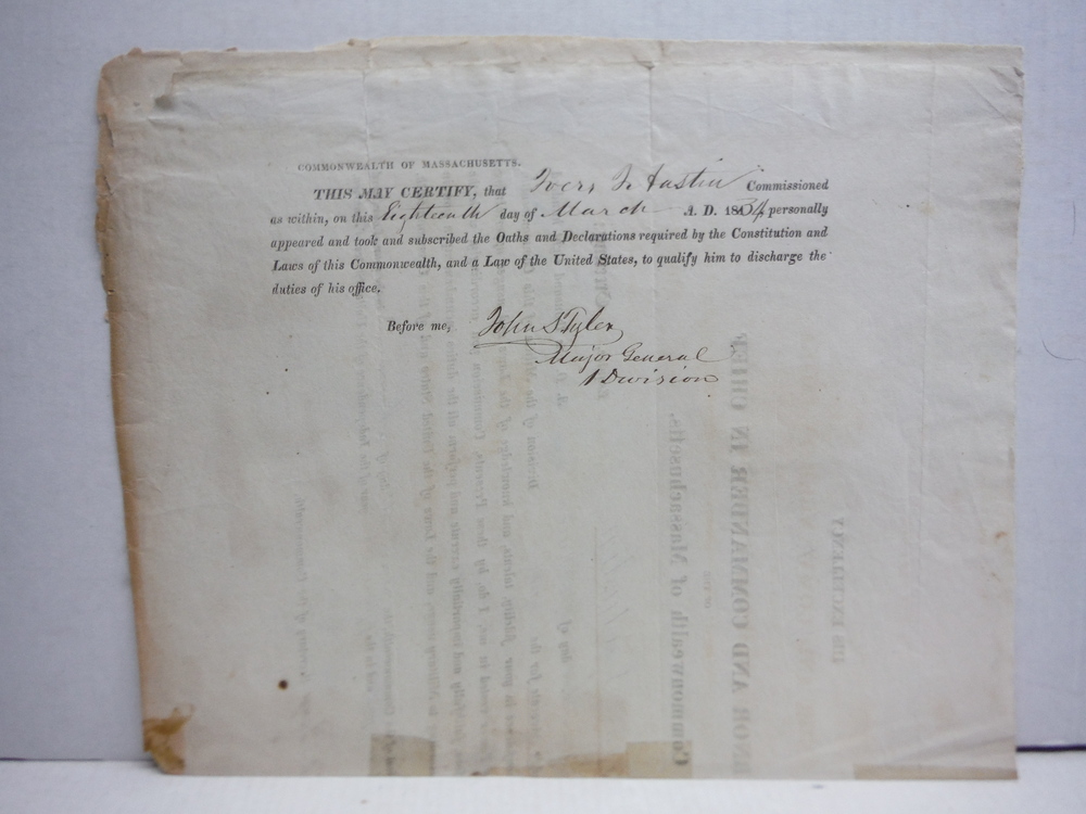 Image 1 of 1834: JOHN DAVIS - GOVERNOR SIGNED PROCLAMATION