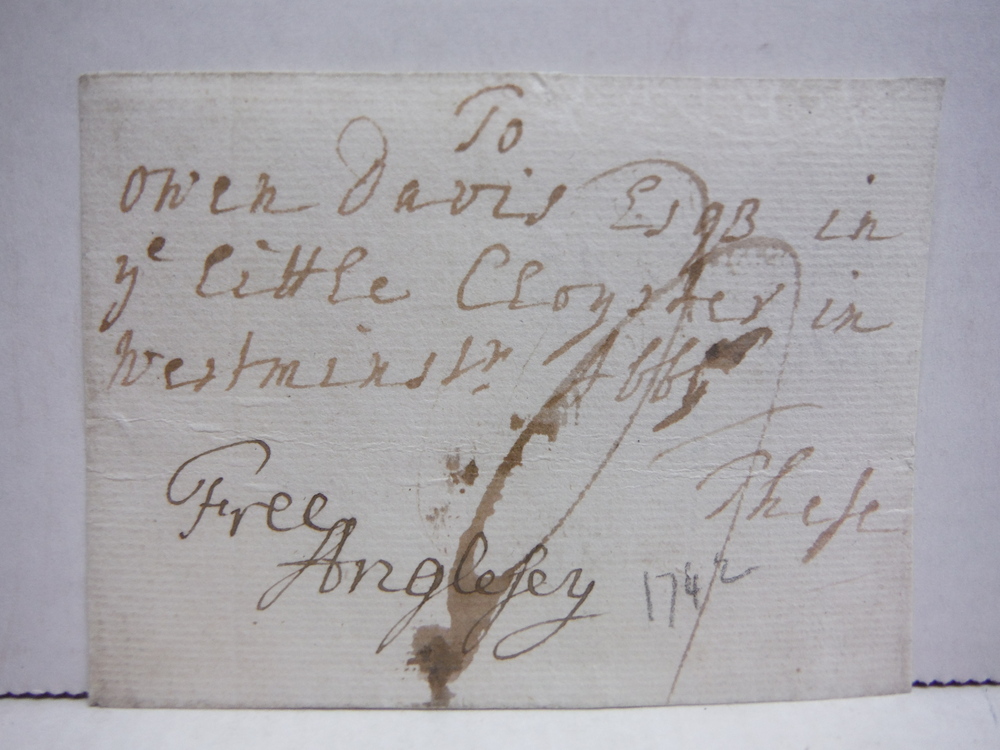 1742: RICHARD ANNESLEY, 6th ERAL OF ANGLESEY HANDWRITTEN LETTER