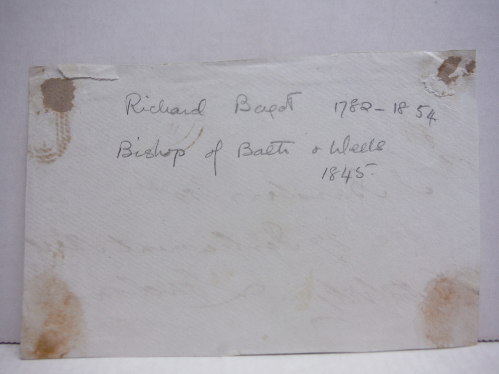 Image 1 of 1847: RICHARD BAGOT, BISHOP OF OXFORD HANDWRITTEN POSTAL PANEL